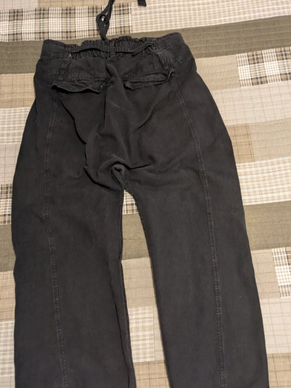 Free People Sky Rider Black Straight Leg Utility Pants Size XL - Picture 3 of 7